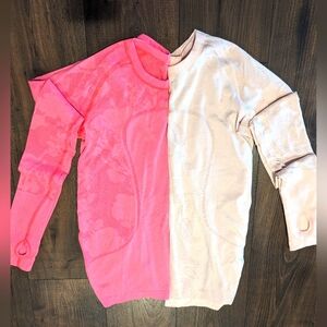 Lululemon Swiftly Tech Long Sleeve shirts--size 8 (bundle of 2)